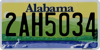 AL license plate 2AH5034