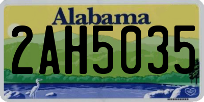AL license plate 2AH5035