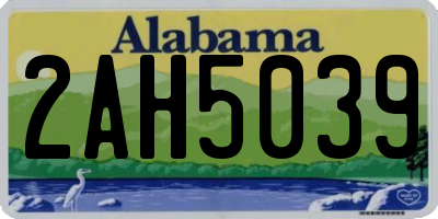 AL license plate 2AH5039