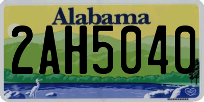 AL license plate 2AH5040