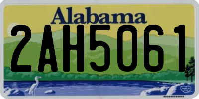 AL license plate 2AH5061