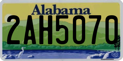 AL license plate 2AH5070