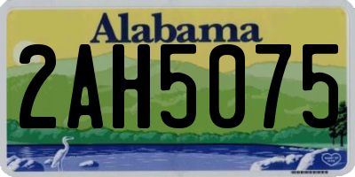 AL license plate 2AH5075