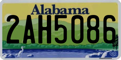 AL license plate 2AH5086