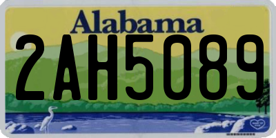AL license plate 2AH5089