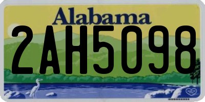 AL license plate 2AH5098