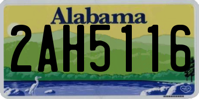 AL license plate 2AH5116