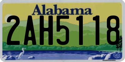 AL license plate 2AH5118