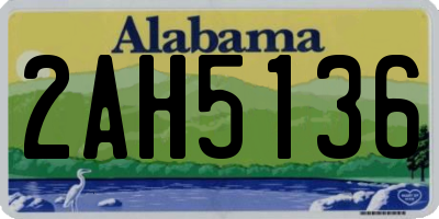 AL license plate 2AH5136