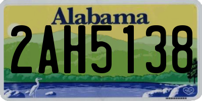 AL license plate 2AH5138