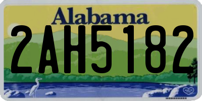 AL license plate 2AH5182