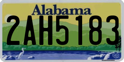AL license plate 2AH5183