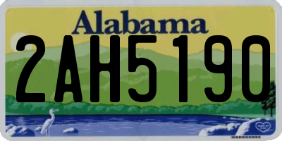 AL license plate 2AH5190