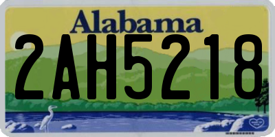 AL license plate 2AH5218
