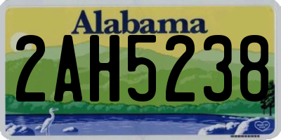 AL license plate 2AH5238
