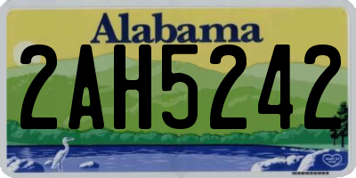 AL license plate 2AH5242