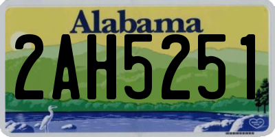 AL license plate 2AH5251