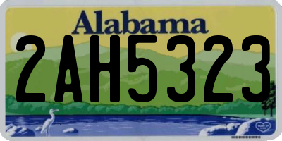 AL license plate 2AH5323