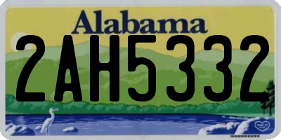 AL license plate 2AH5332