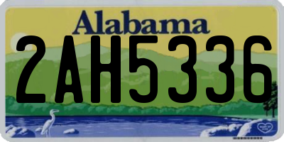 AL license plate 2AH5336