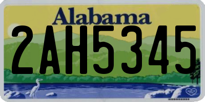 AL license plate 2AH5345