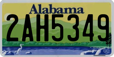 AL license plate 2AH5349