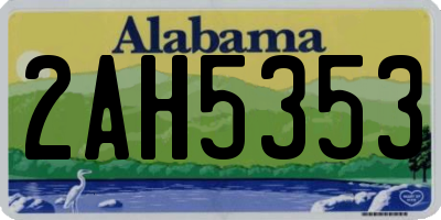 AL license plate 2AH5353