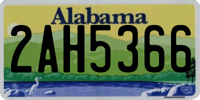 AL license plate 2AH5366