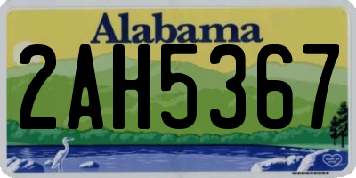 AL license plate 2AH5367