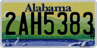 AL license plate 2AH5383