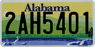 AL license plate 2AH5401