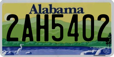AL license plate 2AH5402