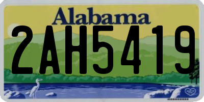 AL license plate 2AH5419