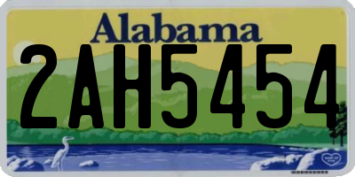 AL license plate 2AH5454