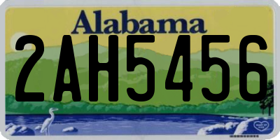 AL license plate 2AH5456