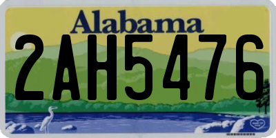 AL license plate 2AH5476