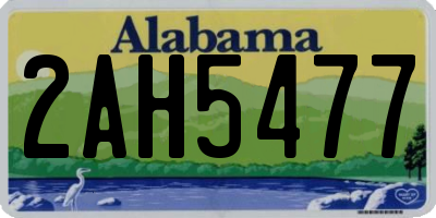 AL license plate 2AH5477