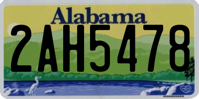 AL license plate 2AH5478