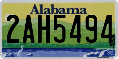 AL license plate 2AH5494