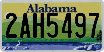 AL license plate 2AH5497