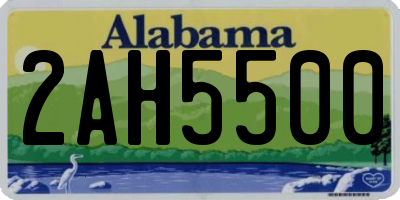 AL license plate 2AH5500