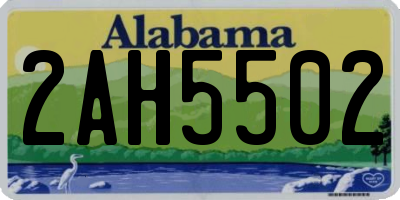 AL license plate 2AH5502