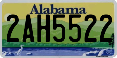 AL license plate 2AH5522
