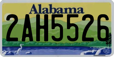 AL license plate 2AH5526