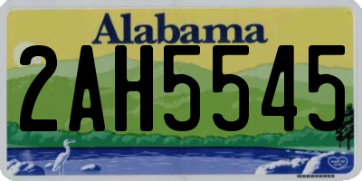 AL license plate 2AH5545