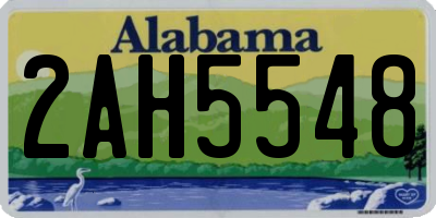 AL license plate 2AH5548