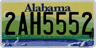 AL license plate 2AH5552
