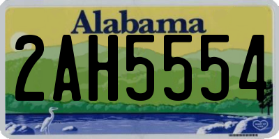 AL license plate 2AH5554