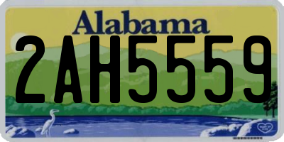 AL license plate 2AH5559