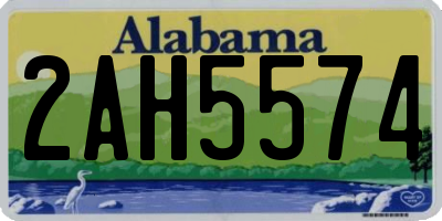 AL license plate 2AH5574